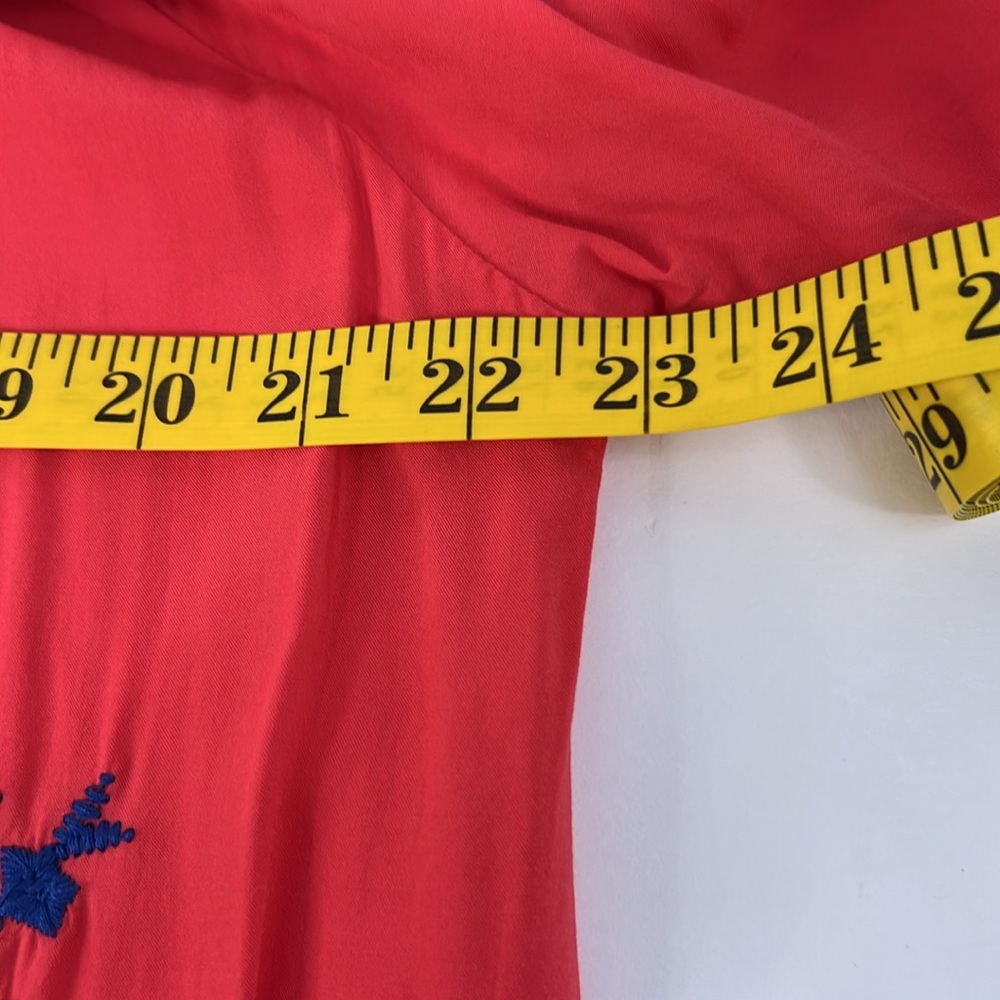 Velzera Coral Red and Blue Embroidered Floral Tunic Sz XXL - Picture 10 of 10